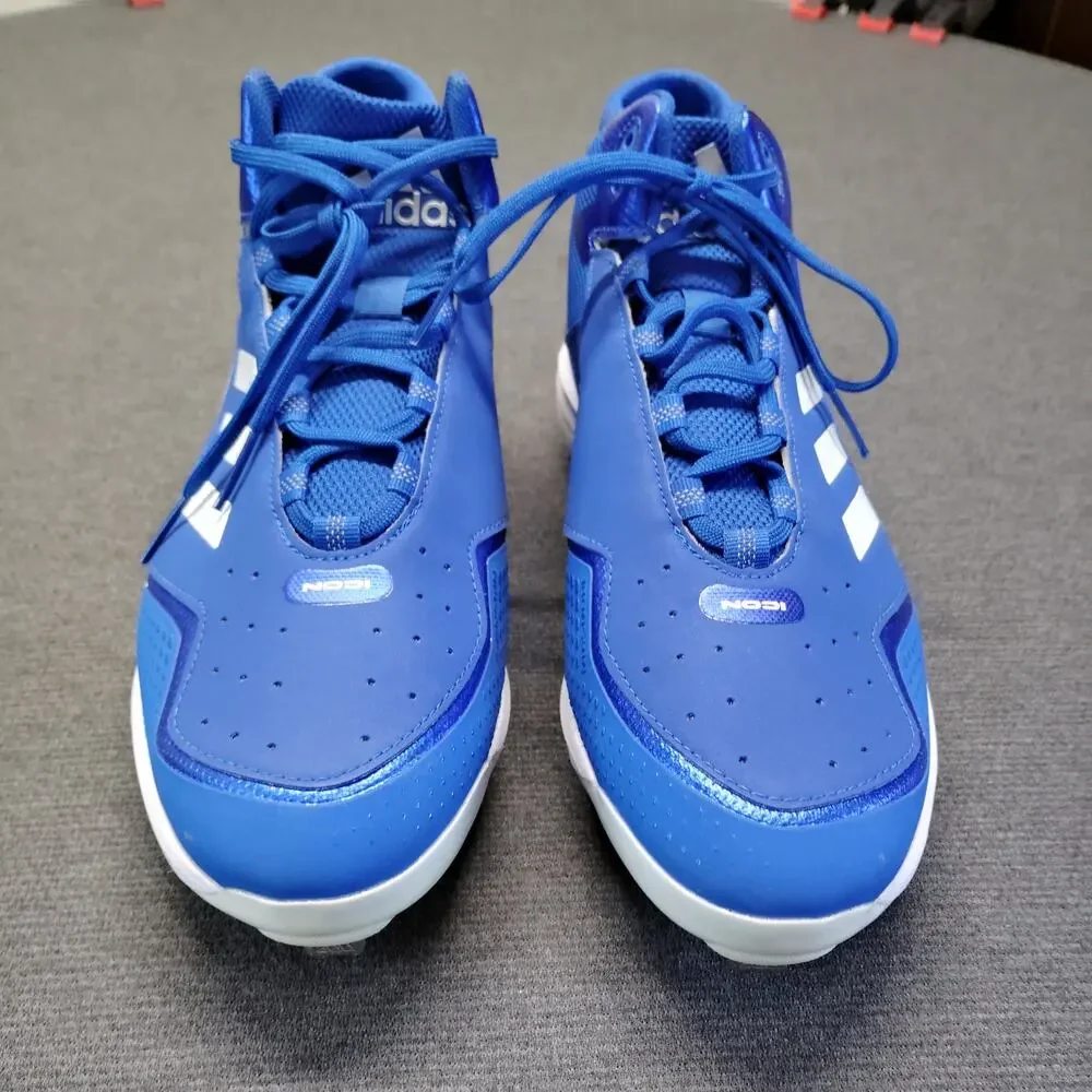 Adidas Icon 7 Mid Metal Baseball Cleats Mens 14 Blue White New No Box